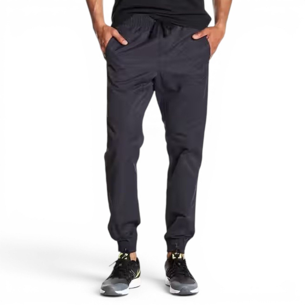 Nike‎ Woven Slim Fit Players Jogger Pants Mens M Black Tapered Swoosh 934592-010